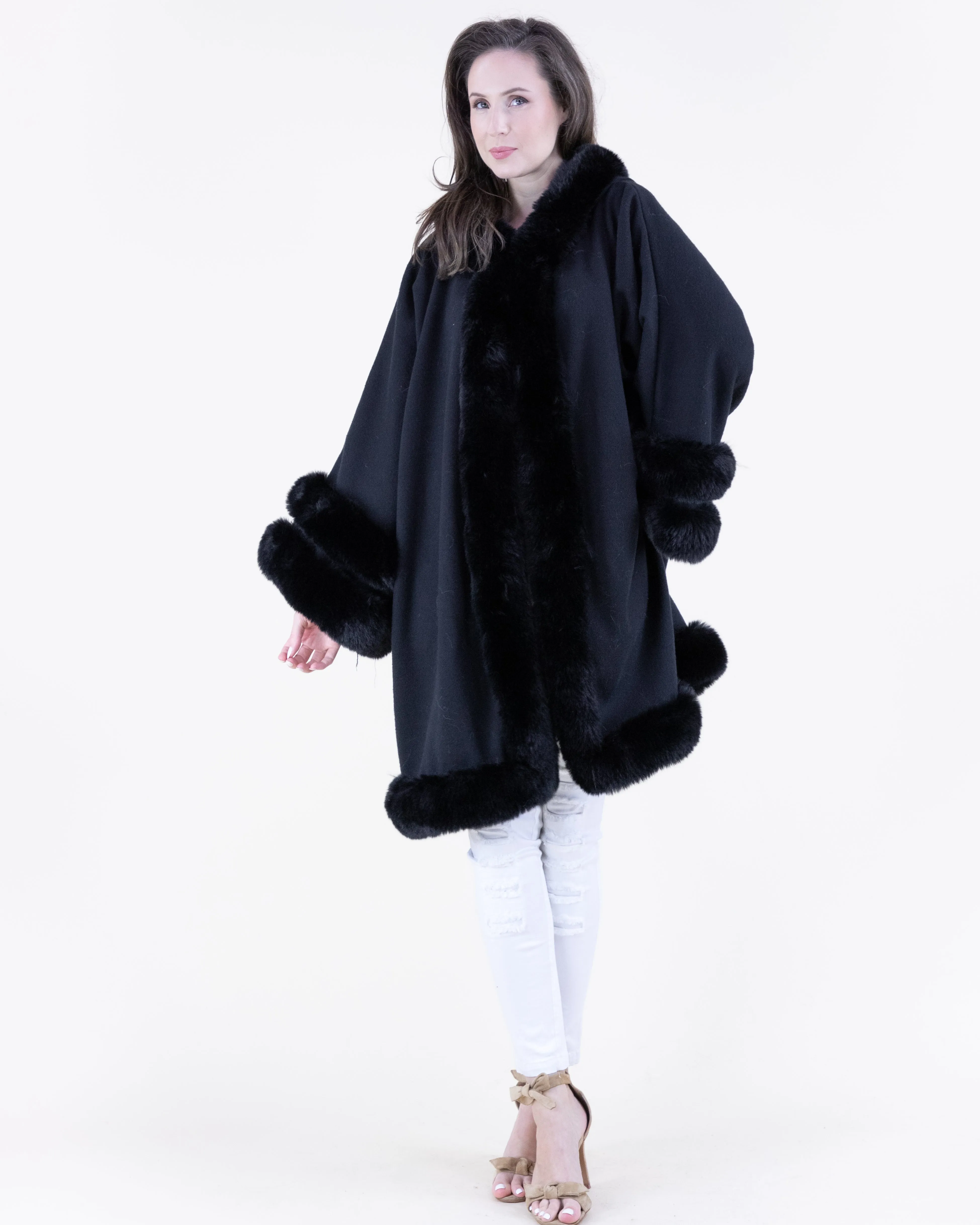 Original USA Faux Fur Hooded Coat