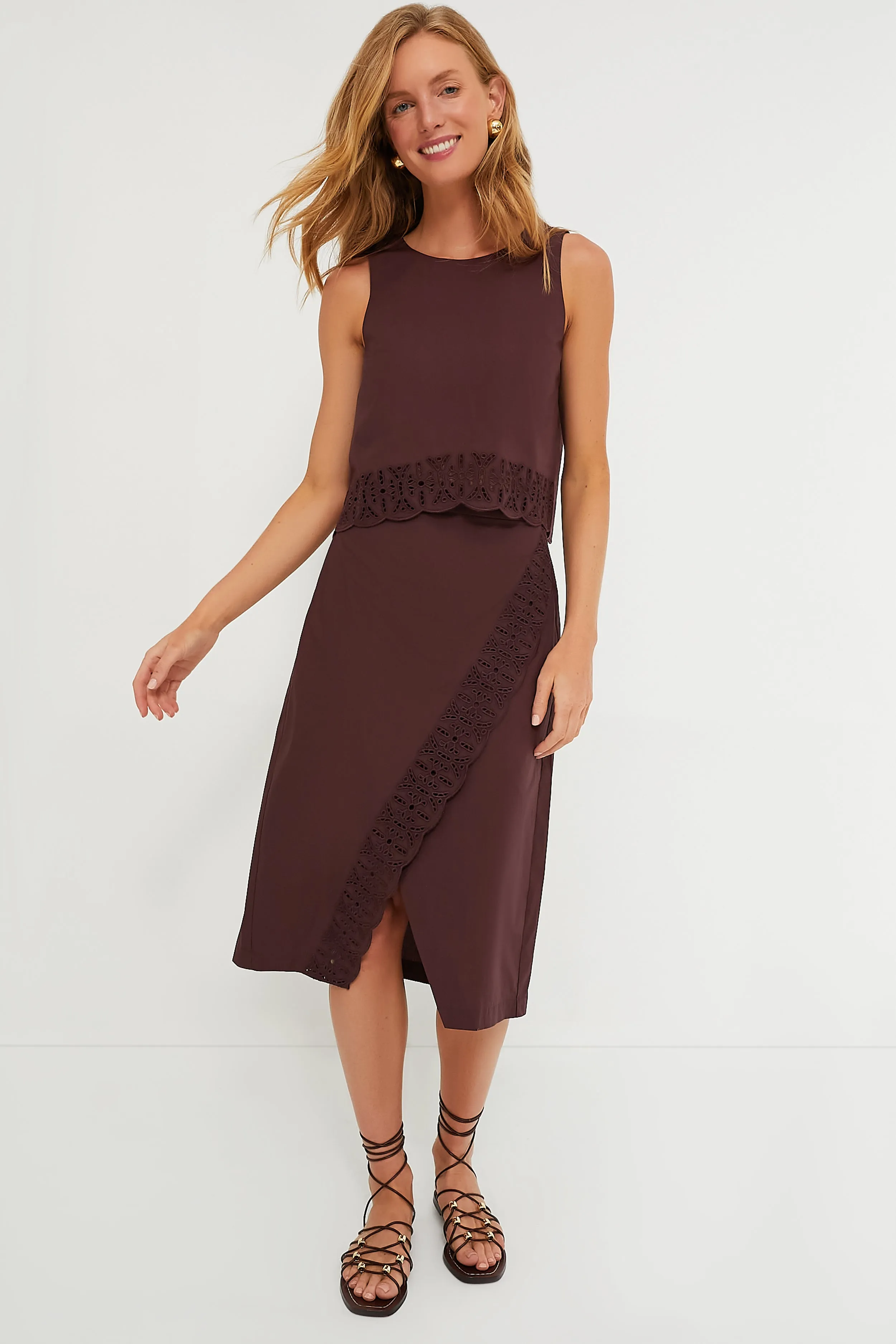 Oxblood Eyelet Townes Skirt