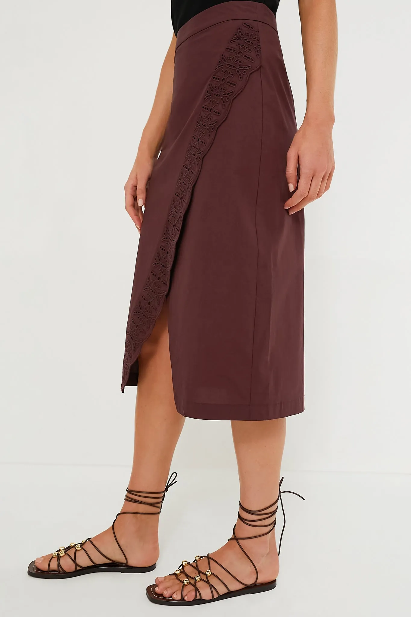 Oxblood Eyelet Townes Skirt