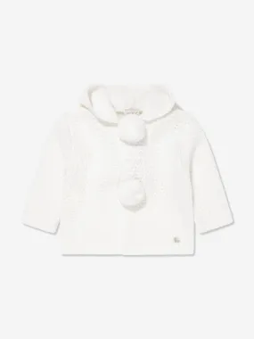 Paz Rodriguez Baby Wool Knitted Coat in Ivory