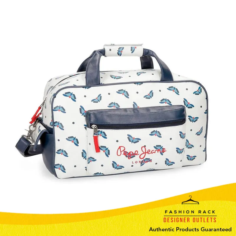 Pepe Jeans Feli Travel Duffle Bag 45Cm White Blue