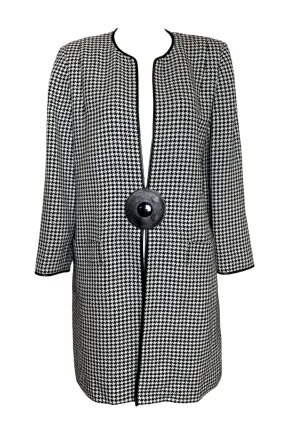 Pierre Cardin Haute Couture 1980s Houndstooth Coat