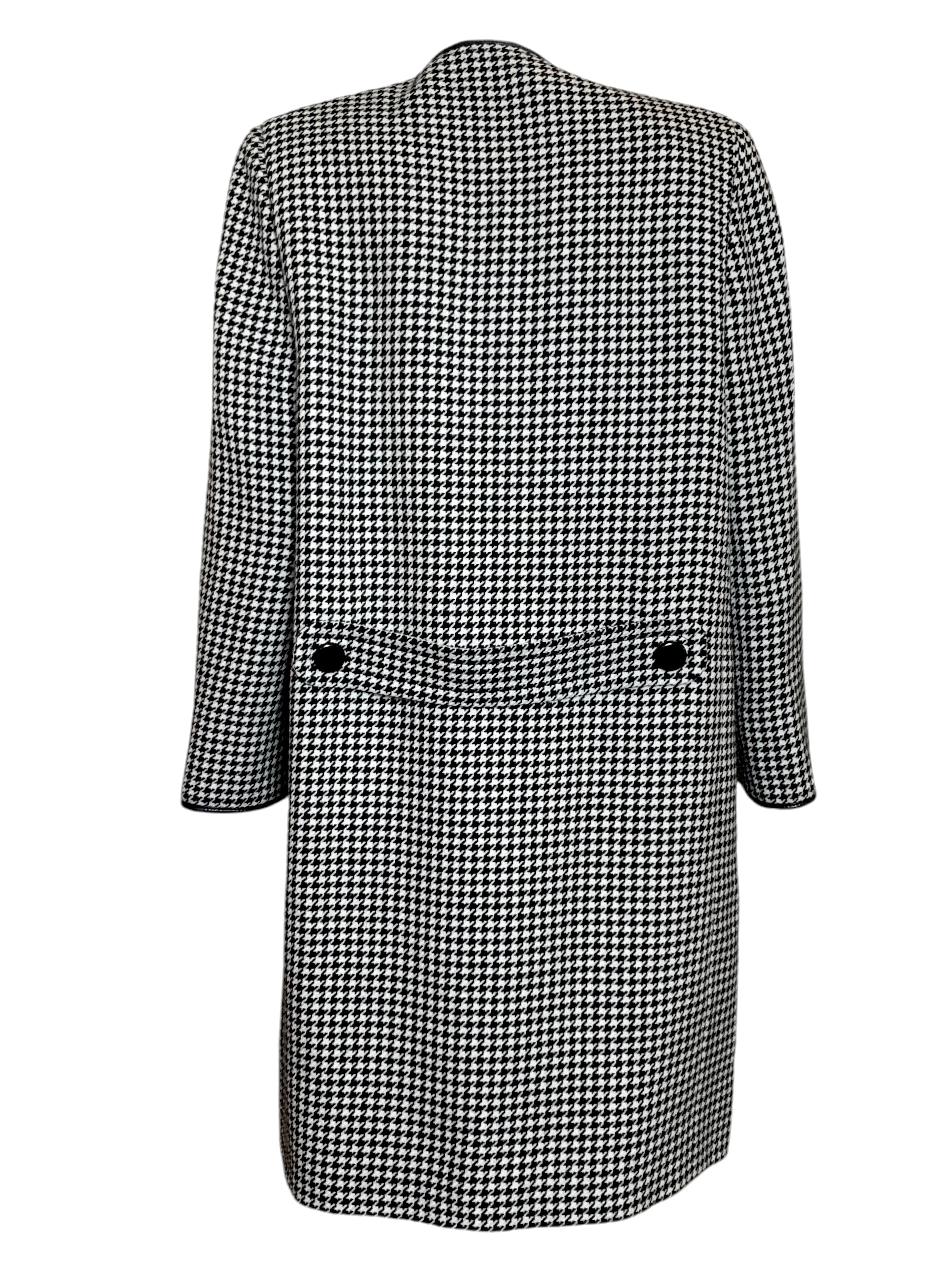 Pierre Cardin Haute Couture 1980s Houndstooth Coat