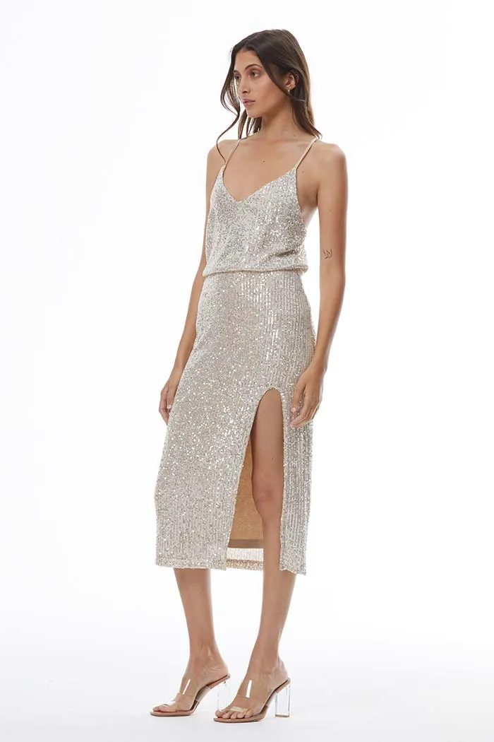 Pierre Sequin Pencil Skirt // Champagne ~ NO RETURNS