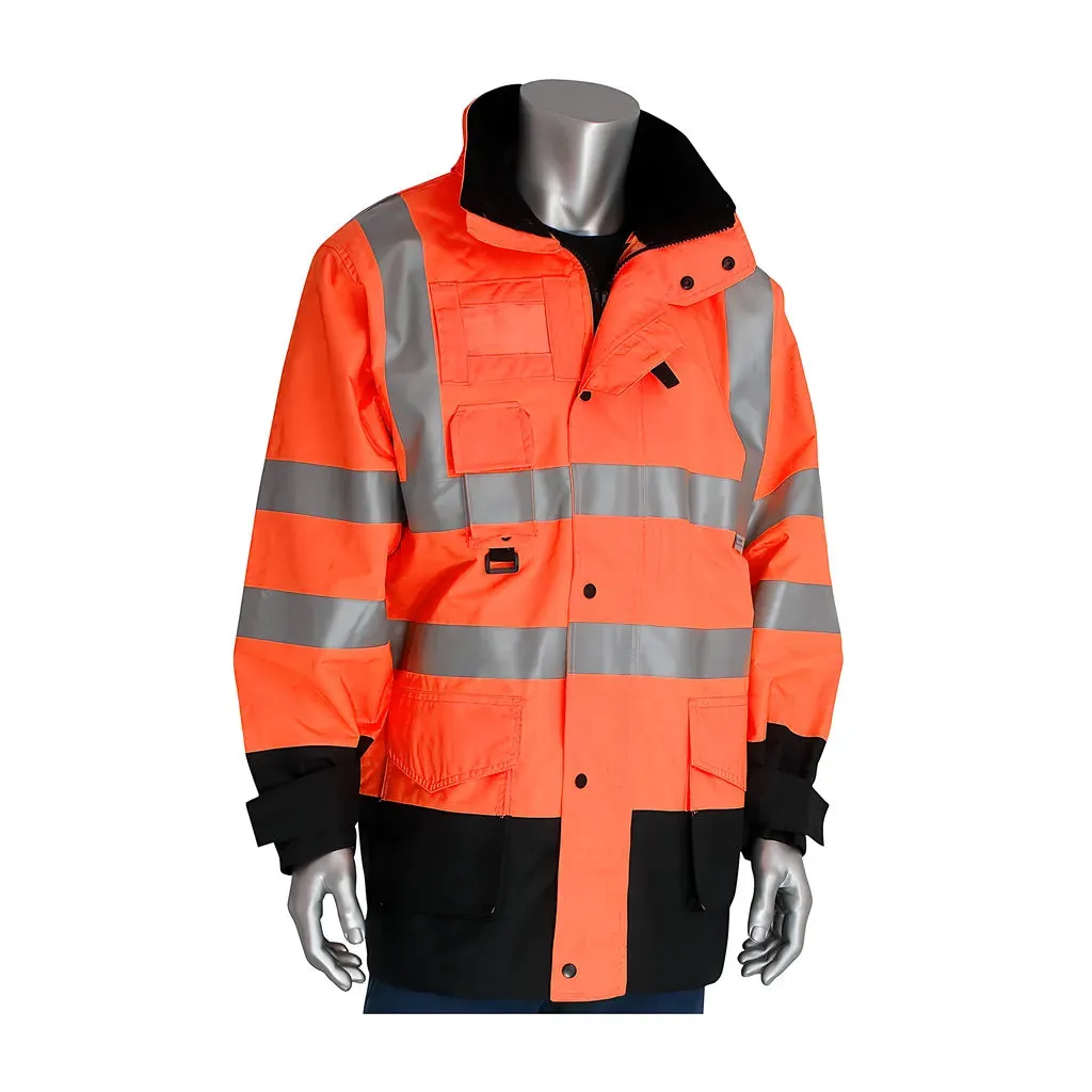 PIP 343-1756-OR/XL ANSI Type R Class 3 7-in-1 All Conditions Coat with Inner Jacket and Vest Combination