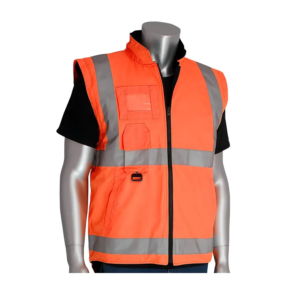 PIP 343-1756-OR/XL ANSI Type R Class 3 7-in-1 All Conditions Coat with Inner Jacket and Vest Combination