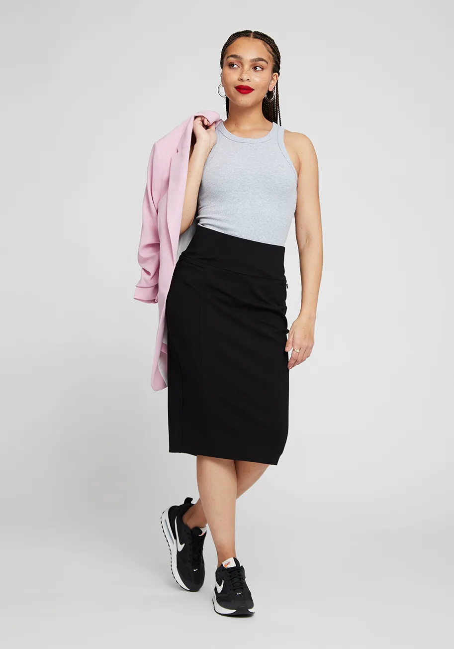 Power Down Pencil Skirt (Black)