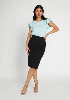 Power Down Pencil Skirt (Black)