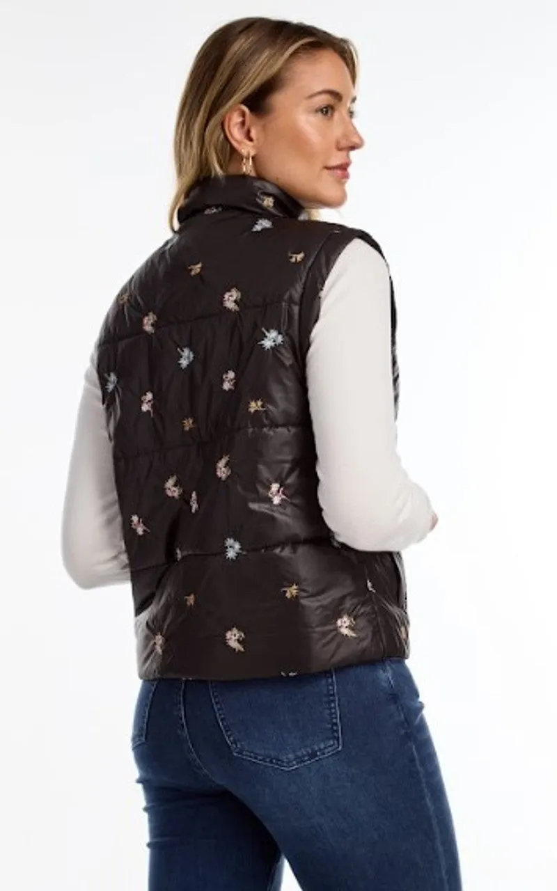 QUILTED EMBROIDERED VEST