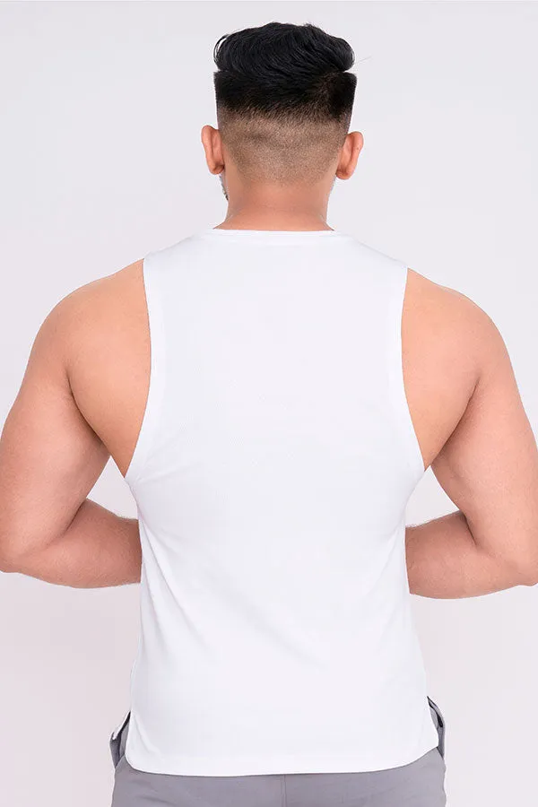 QUIRKY GYM VEST WHITE- SNATCH