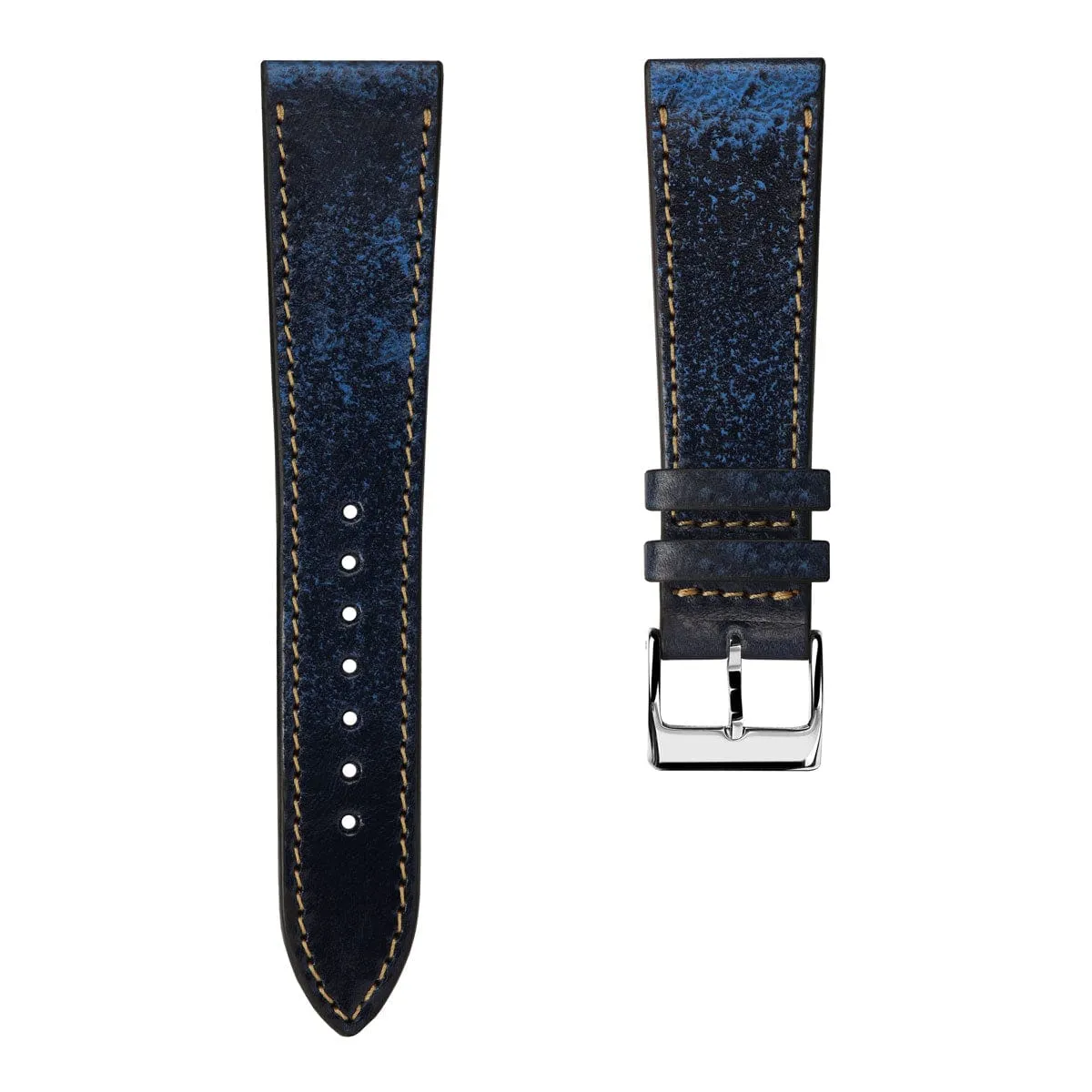 Radstock Vintage Genuine Leather Watch Strap - Vintage Blue