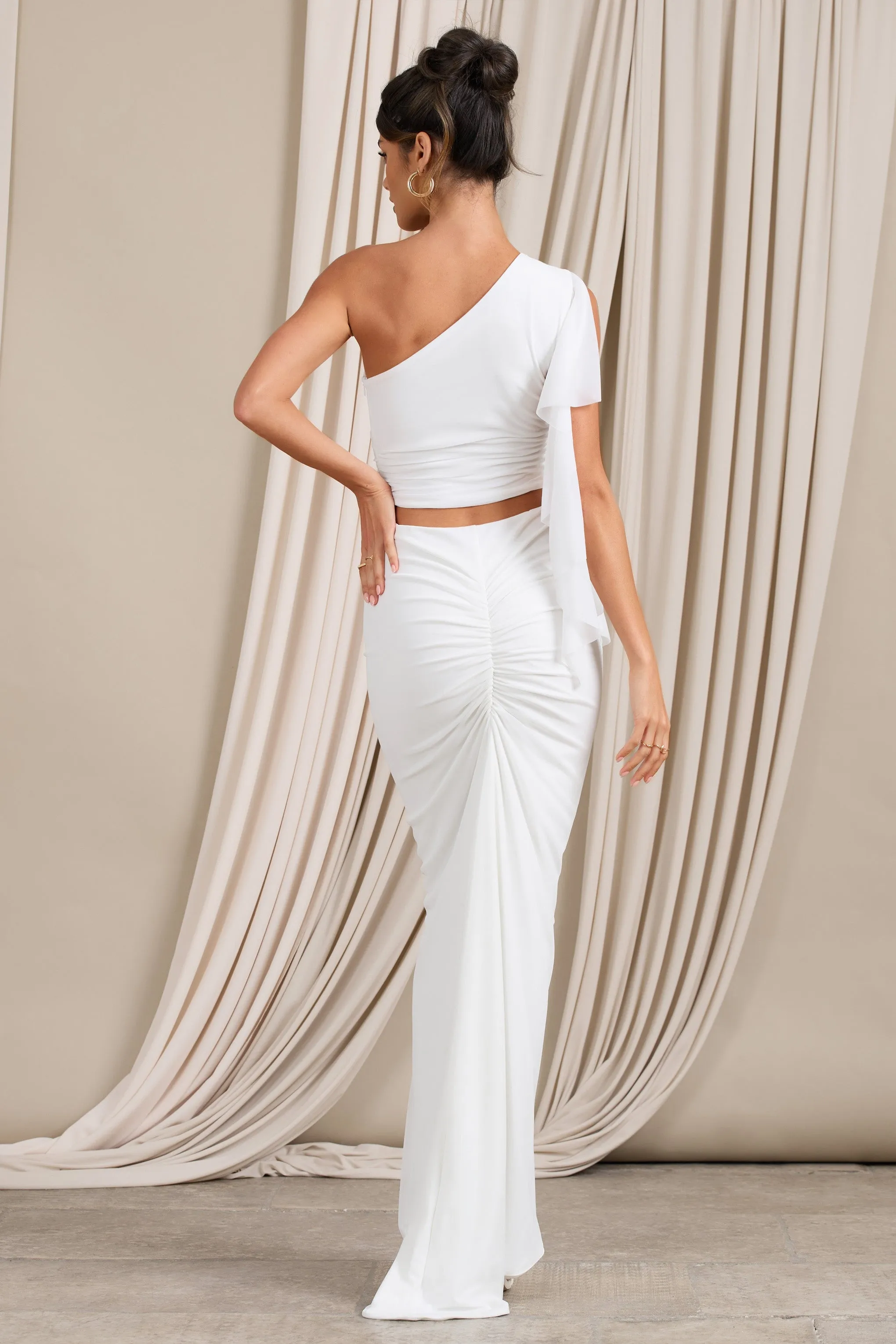 Raye | White High Bodycon Pencil Skirt