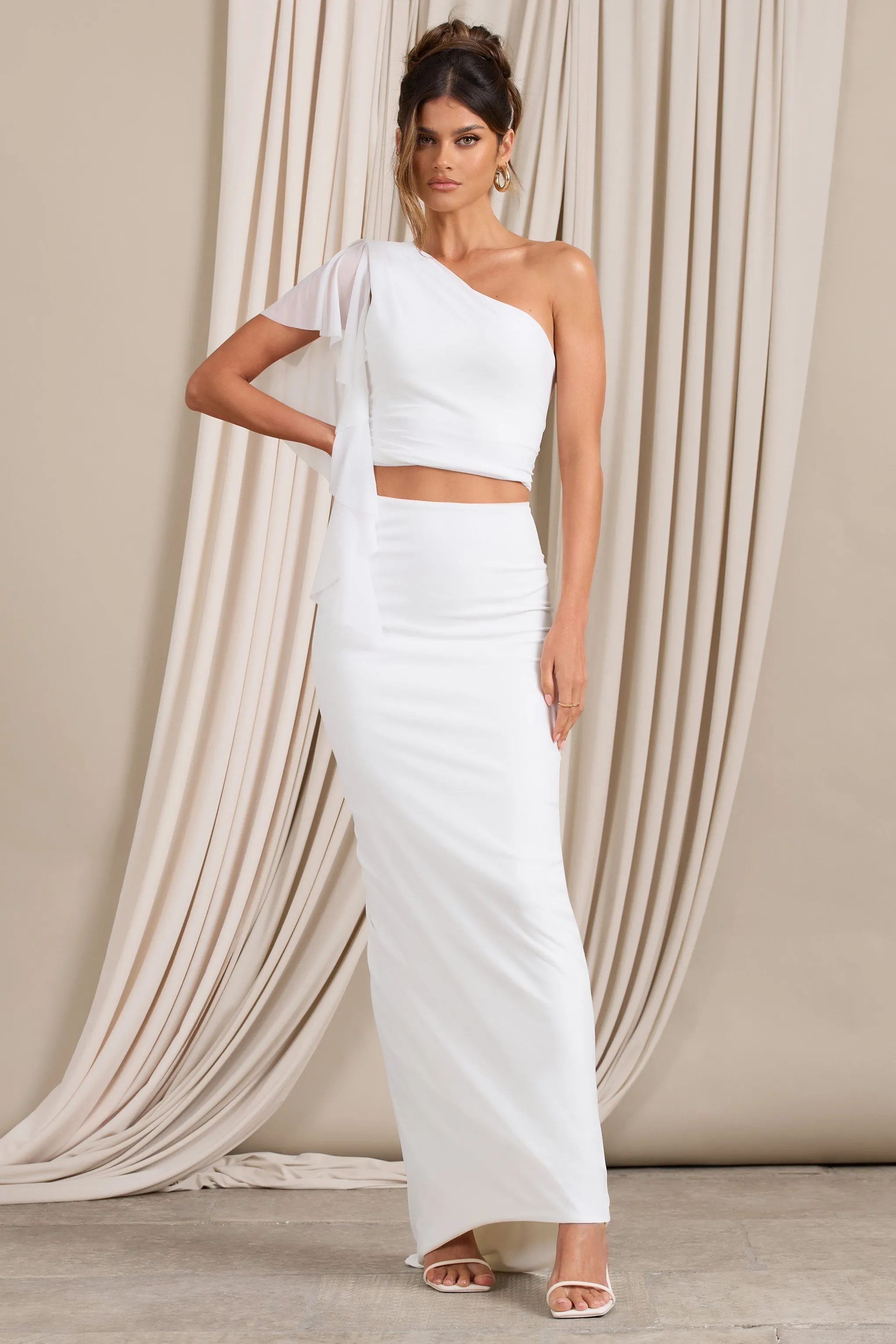 Raye | White High Bodycon Pencil Skirt