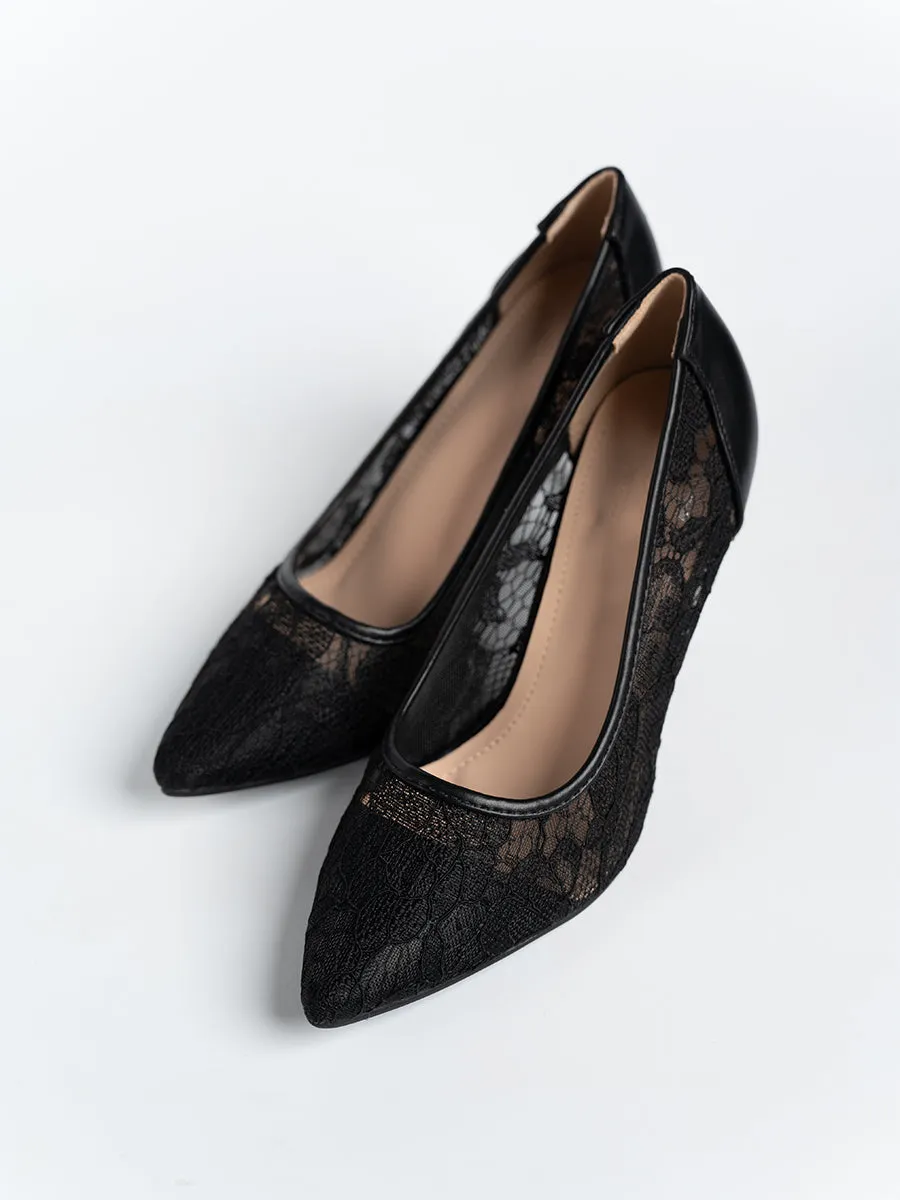 Rayna Lace Pump Heels