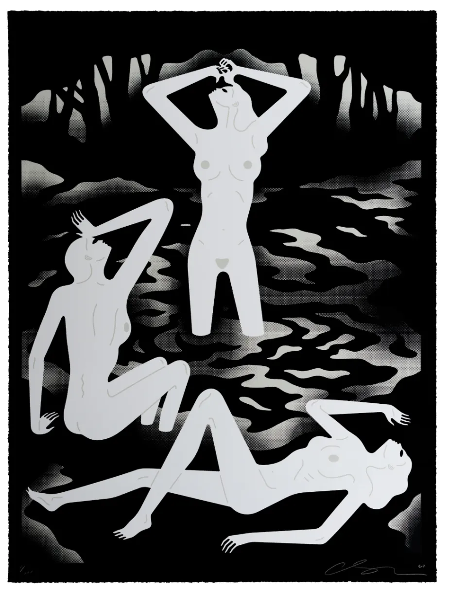 River of Blood Bone Silkscreen Print by Cleon Peterson