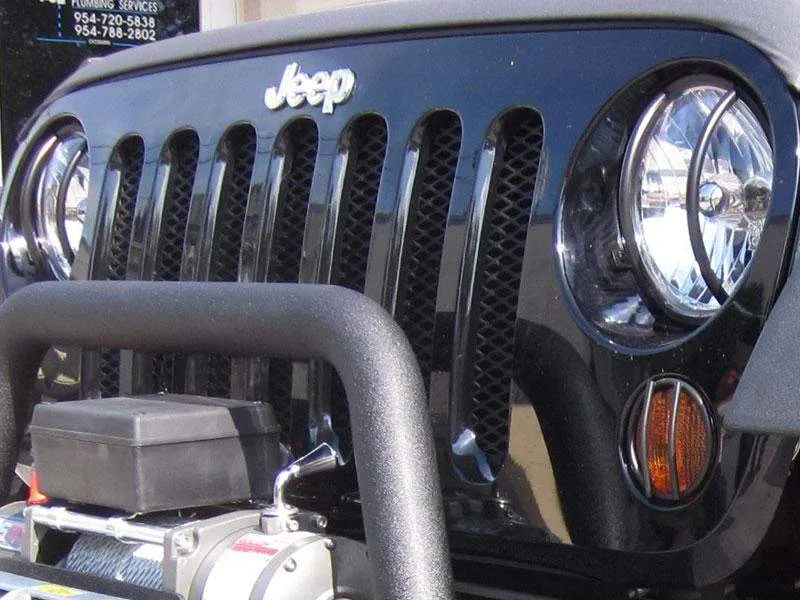 RUGGED RIDGE Front Euro Light Guards for 07-18 Jeep Wrangler JK & JK Unlimited