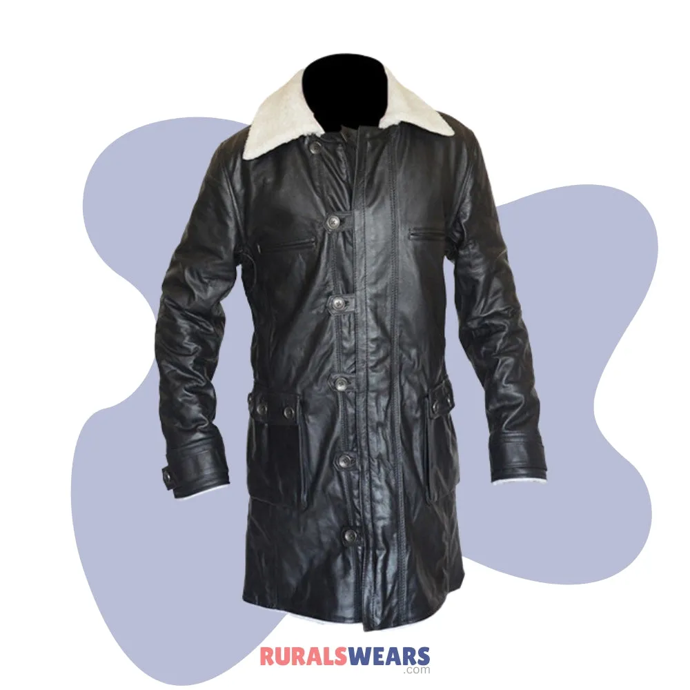 RW Authentic Cowhide  Bane Coat Black Cowhide Leather Jacket