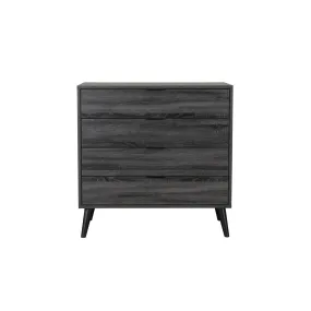 Saiya Mid-Century Modern Grey Tallboy Chest