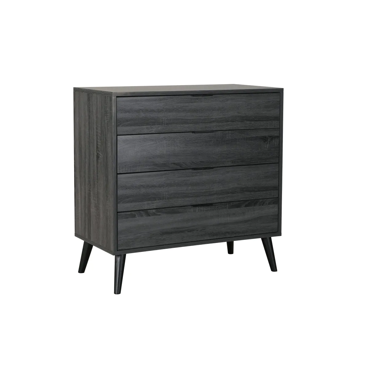 Saiya Mid-Century Modern Grey Tallboy Chest