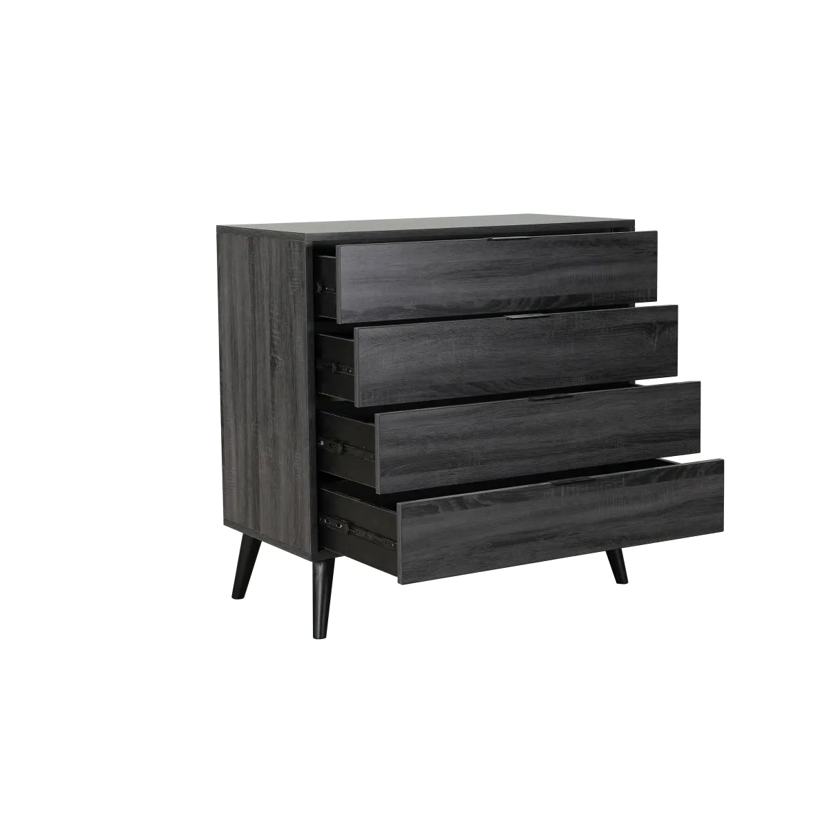 Saiya Mid-Century Modern Grey Tallboy Chest