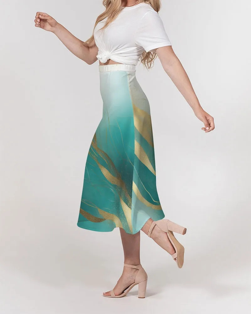 Santa Barbara Collection: Printed A-Line Midi Skirt (MW House of Style Signature)