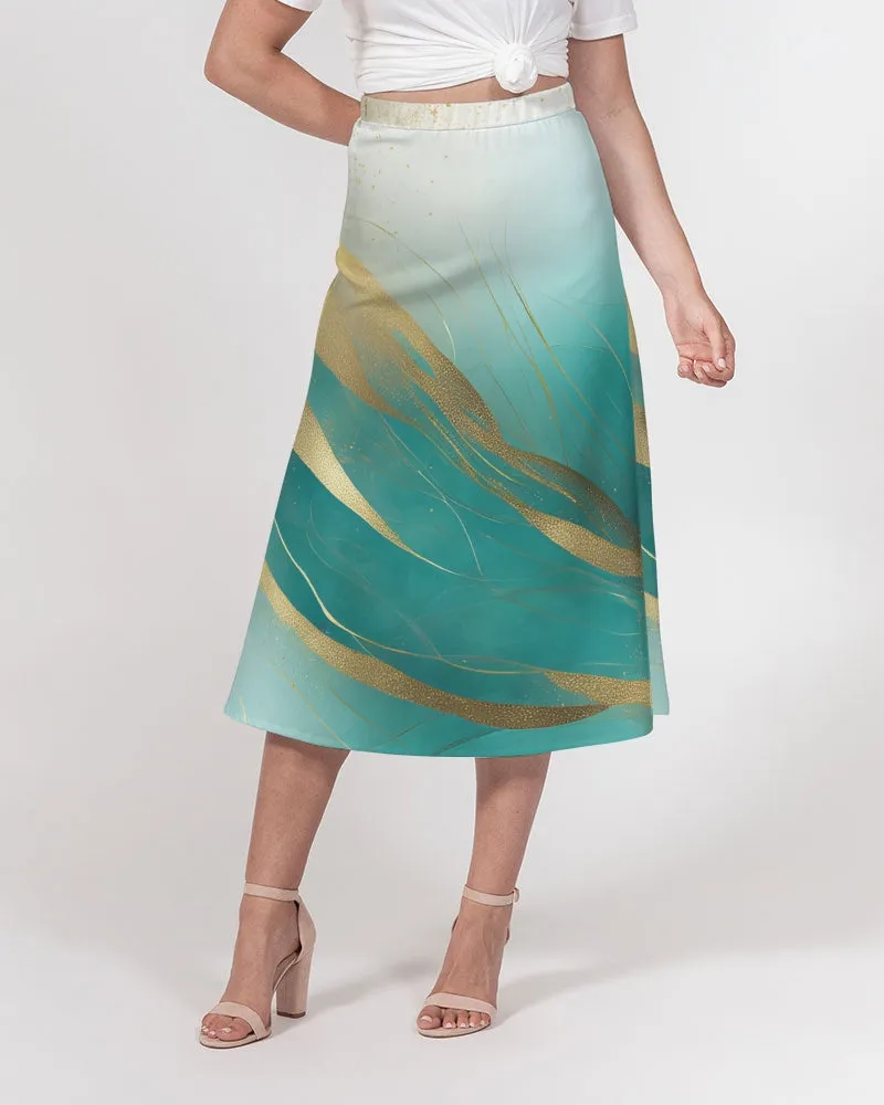 Santa Barbara Collection: Printed A-Line Midi Skirt (MW House of Style Signature)