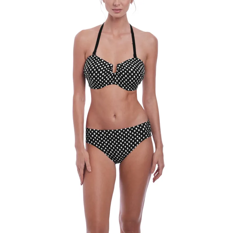 Santa Monica Bandeau Multiway Bikini Top Black White - Fantasie Swim