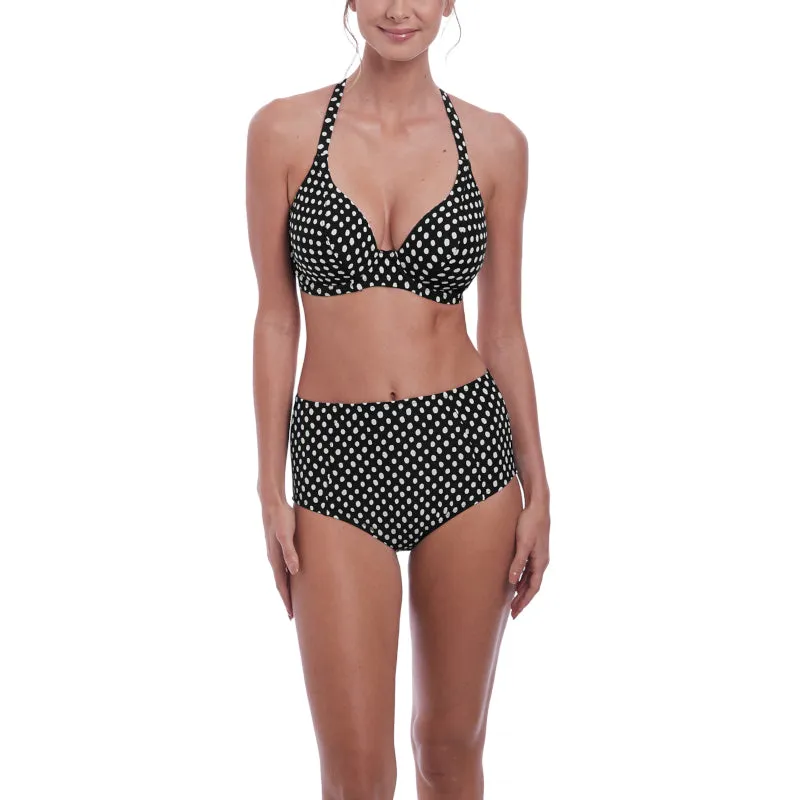 Santa Monica Plunge Bikini Top Black White - Fantasie Swim