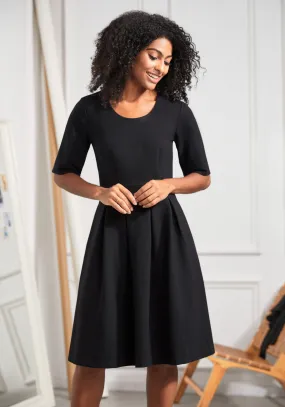 Sculpt & Sway Scoop Neck Dress (Black)