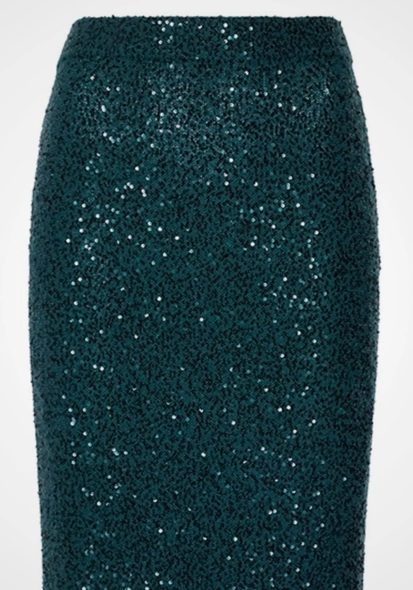 Sequin Cashmere Silk Pull On Midi Skirt