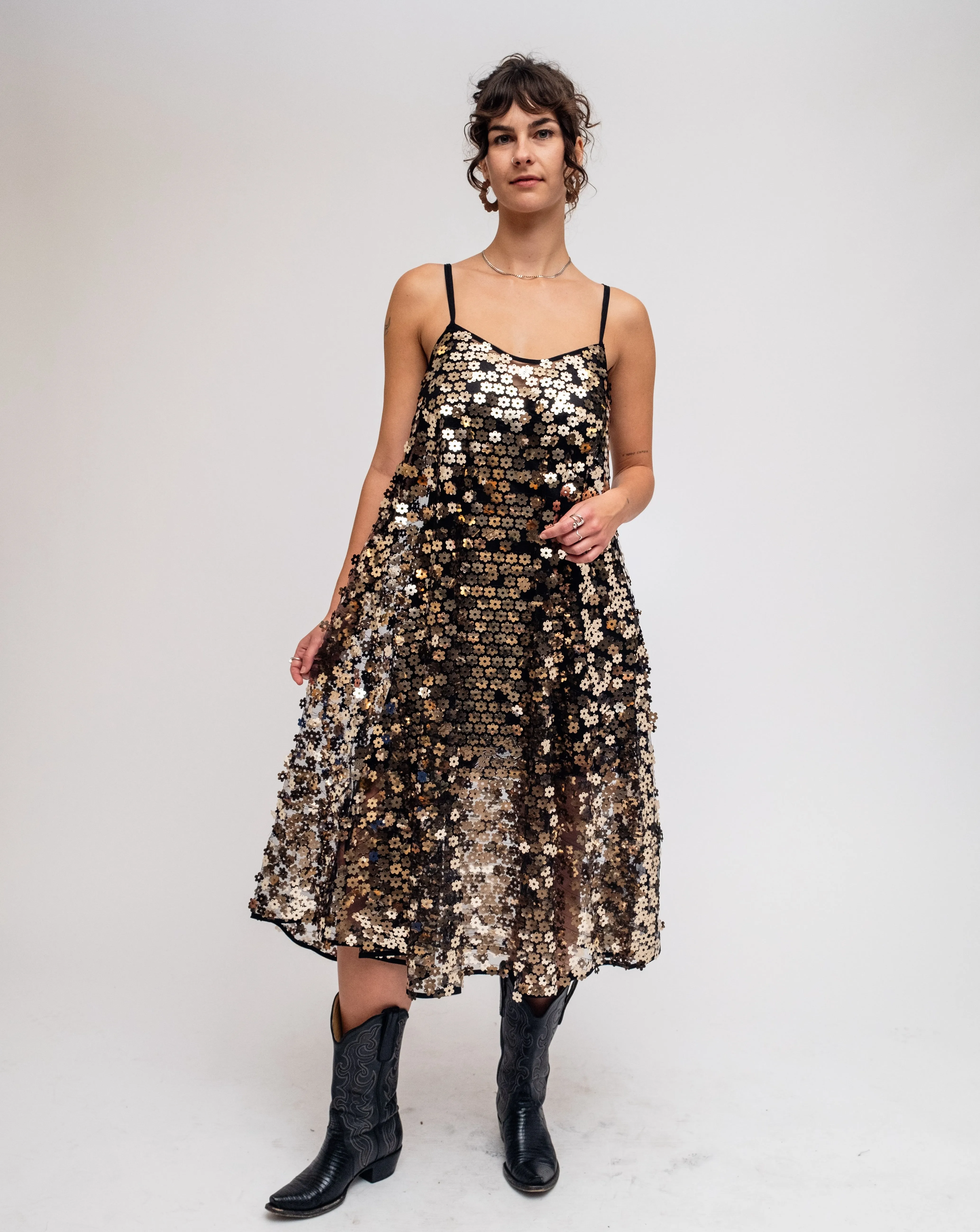 Sequin Full Hem Dress