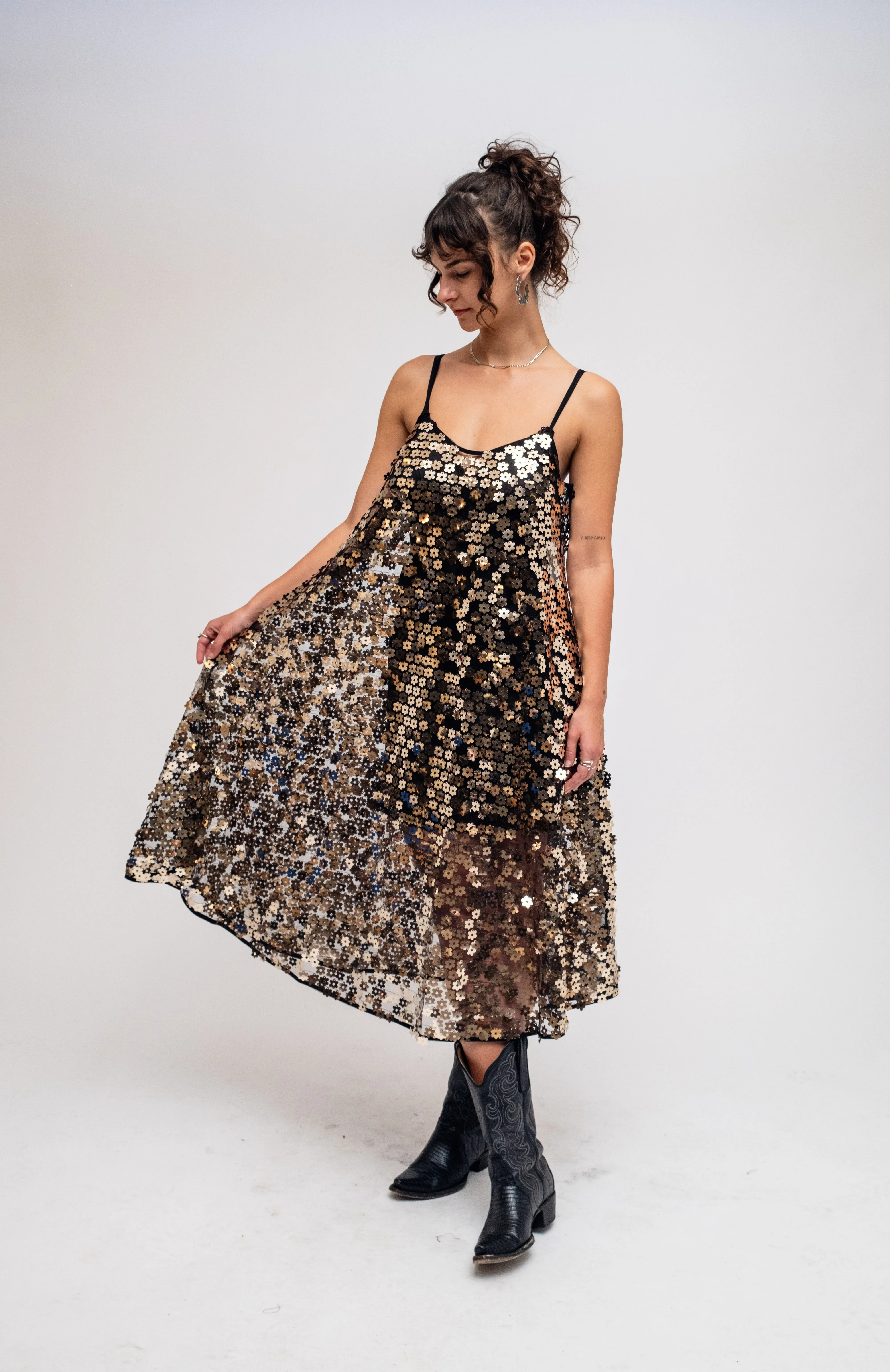 Sequin Full Hem Dress