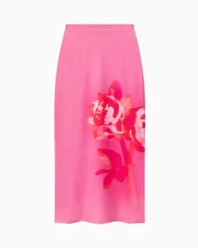 Smooth Stretch Midi Skirt | Pink Peony