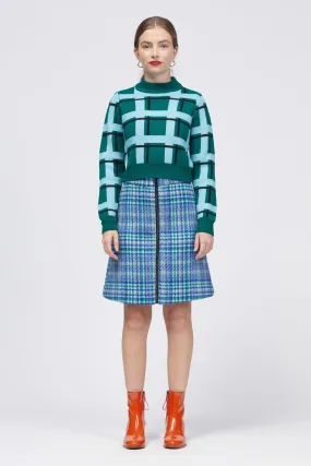 Sobota Skirt Green/Blue Check