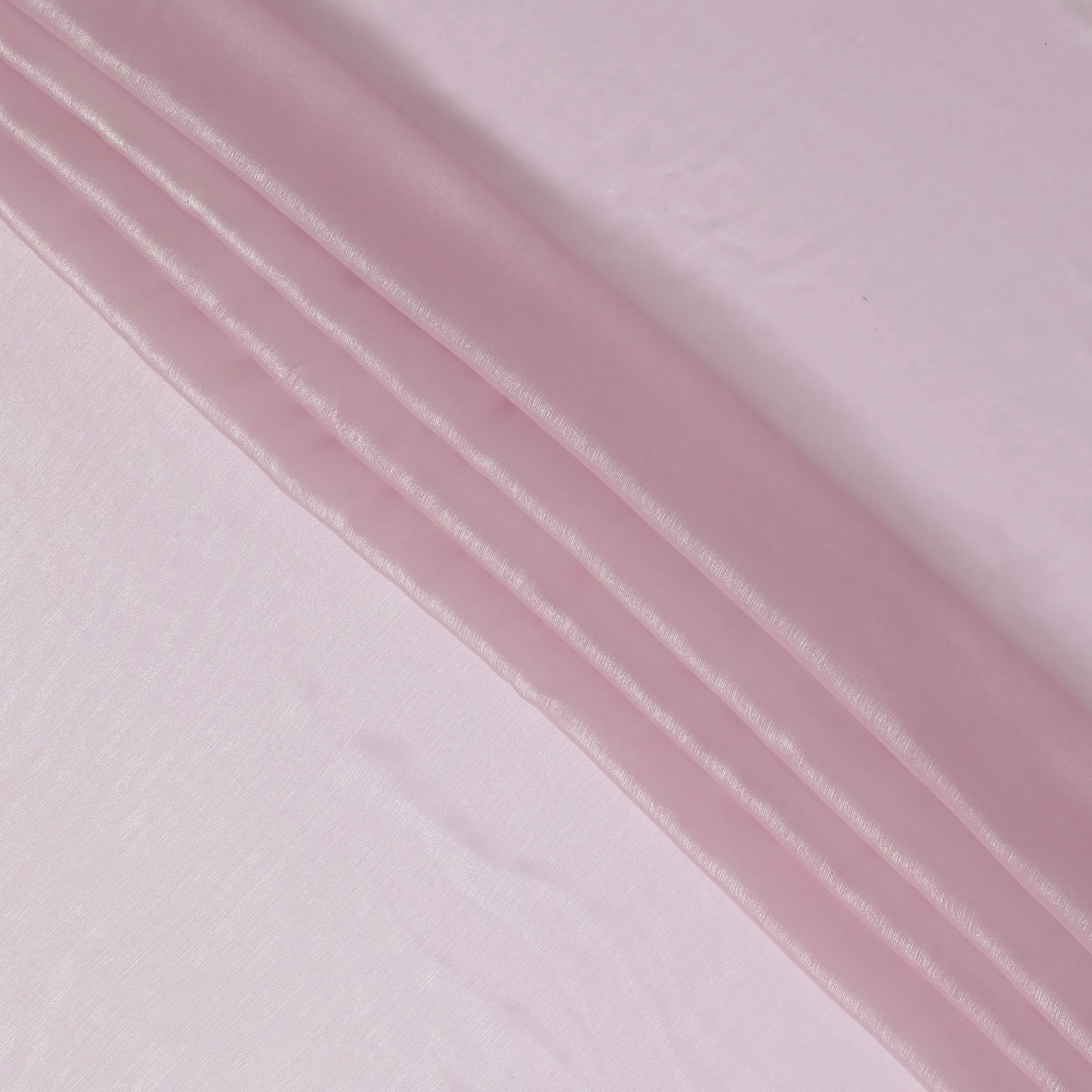 Soft Pink Metallic Synthetic Chiffon Fabric, 110 cm Wide-D19128