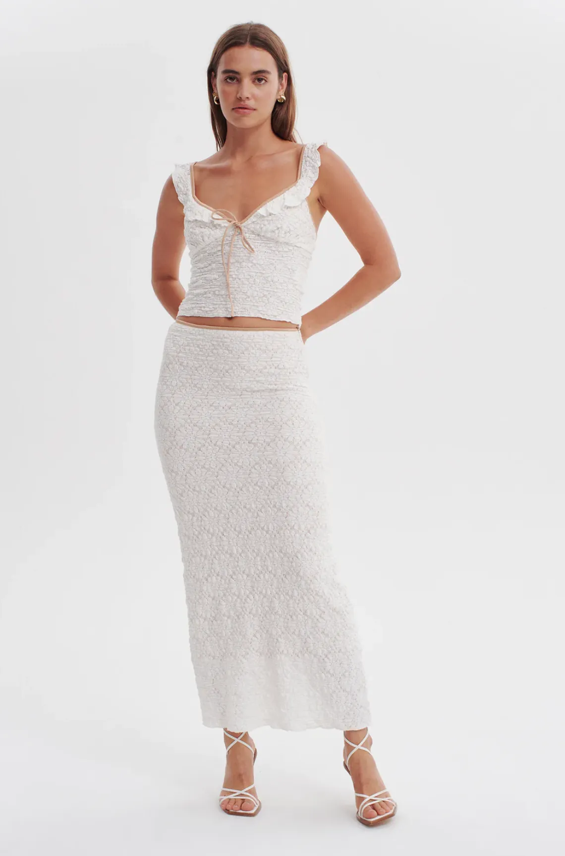 SOULMATES MIDI SKIRT - WHITE