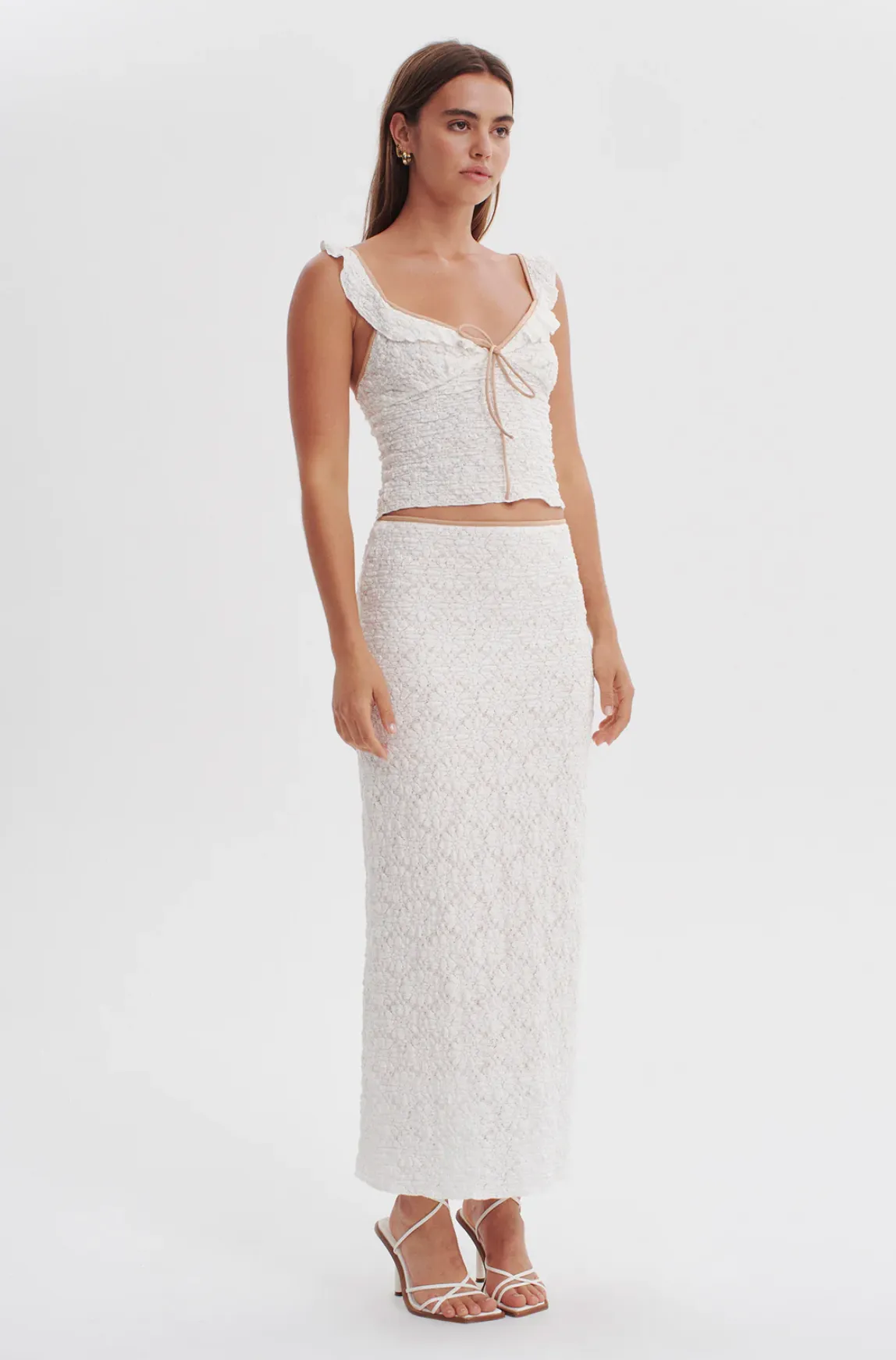 SOULMATES MIDI SKIRT - WHITE