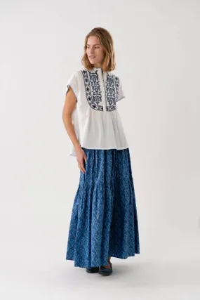 SUNSET MAXI SKIRT BLUE