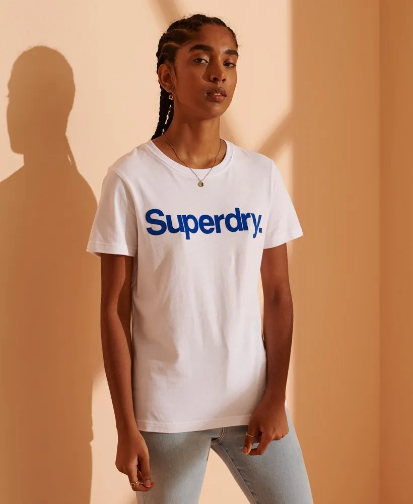 SUPERDRY CL FLOCK TEE IN OPTIC