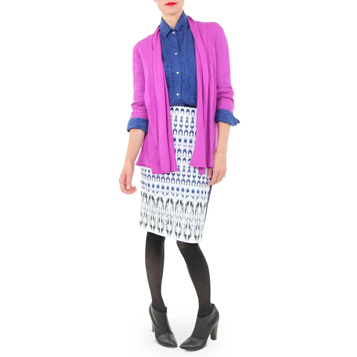 Swing Cardigan - Berry