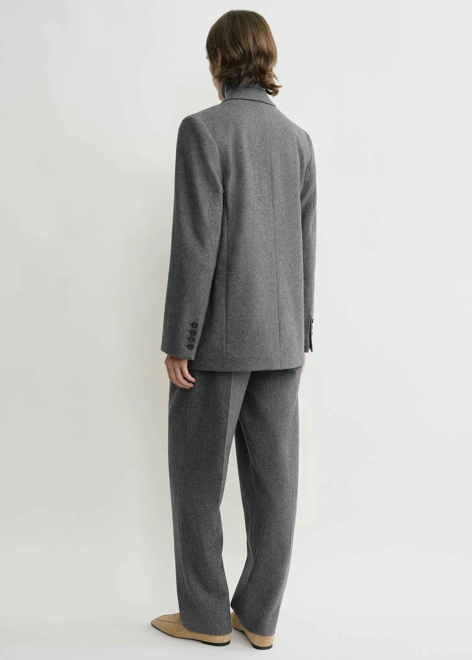 Tailored suit jacket grey mélange