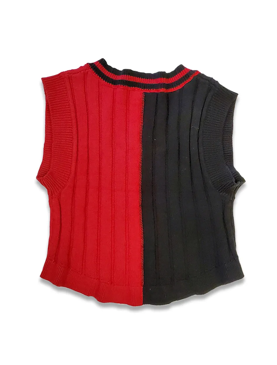 *Texas Tech Hype & Vice "Chloe" Cropped Sweater Vest