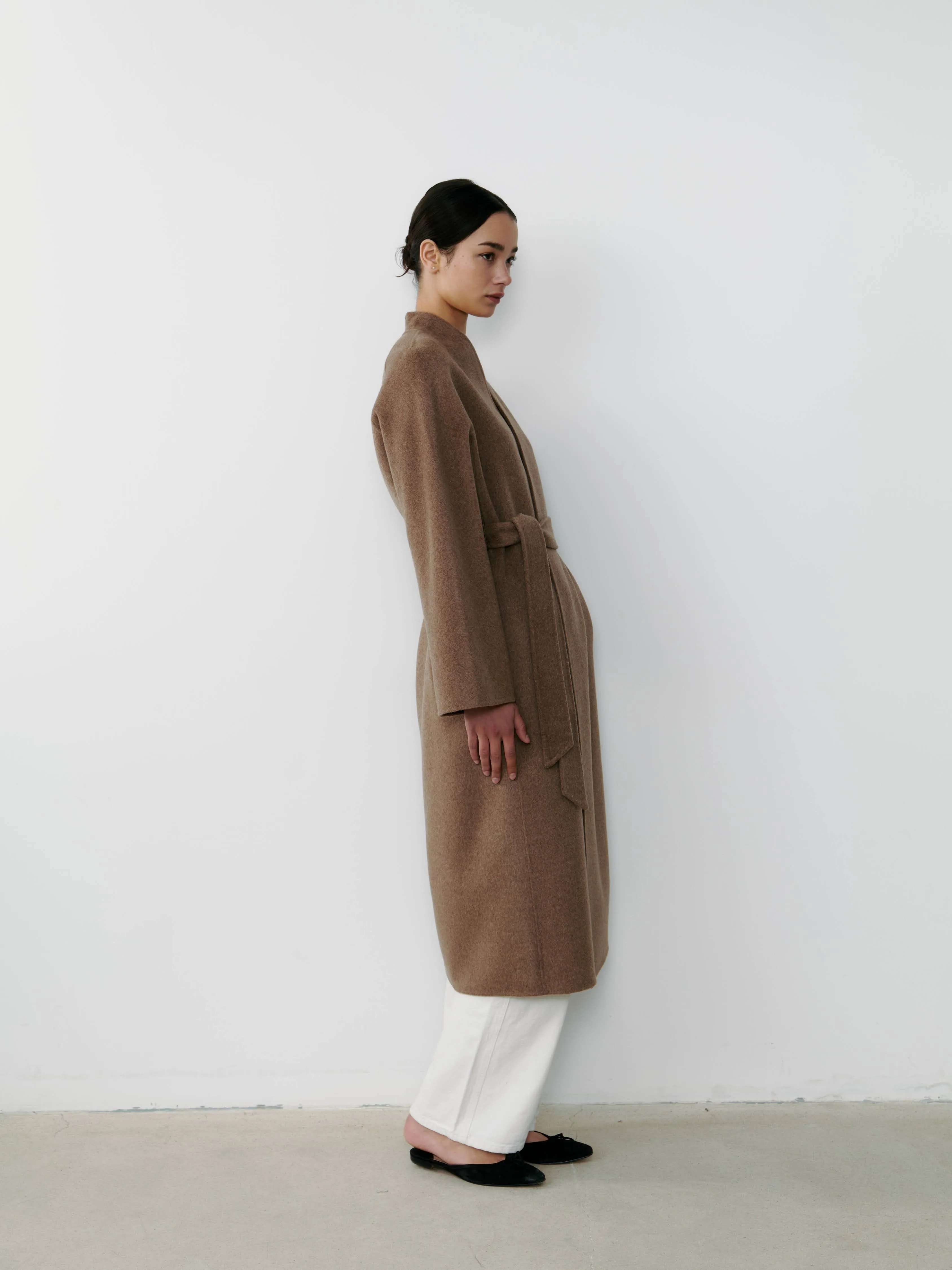 THE MODERN COAT - CHOCOLATE MELANGE