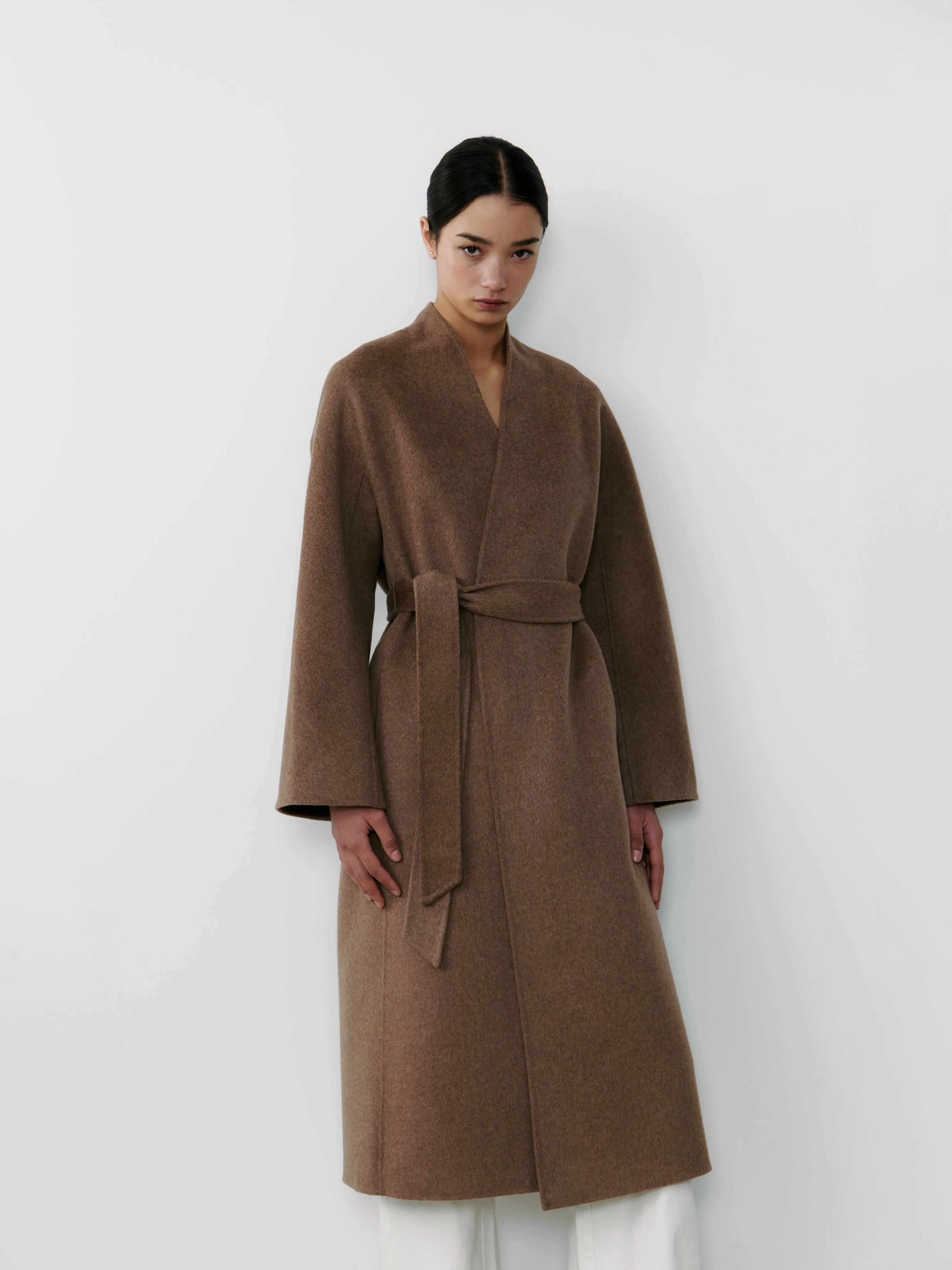 THE MODERN COAT - CHOCOLATE MELANGE