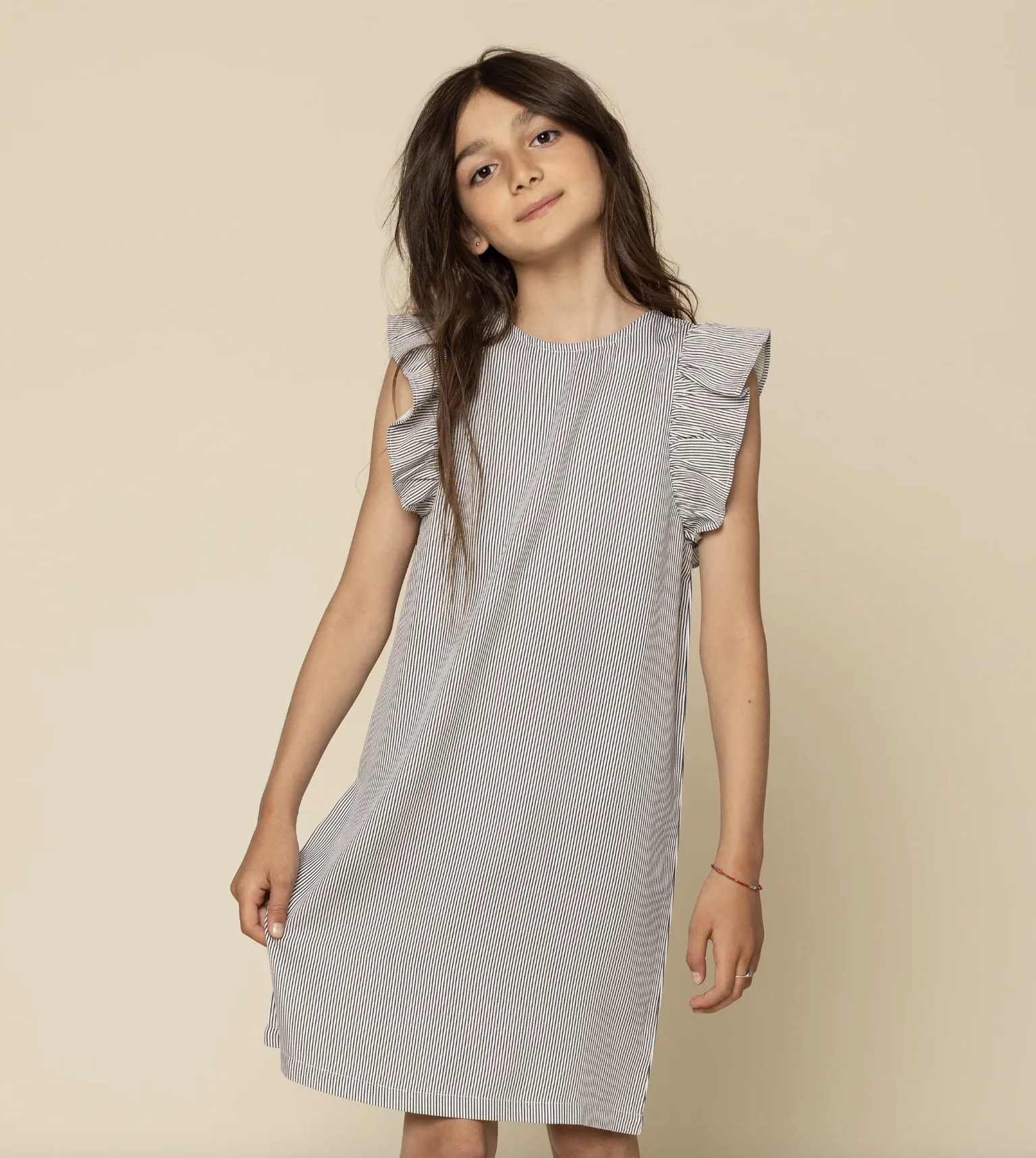 The Pin Stripe Sleeveless Dress - KIDS