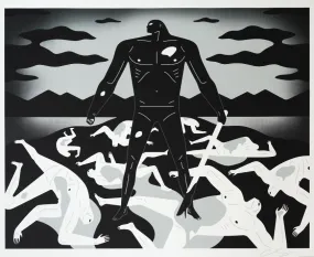 To Create & Destroy Bone Silkscreen Print by Cleon Peterson