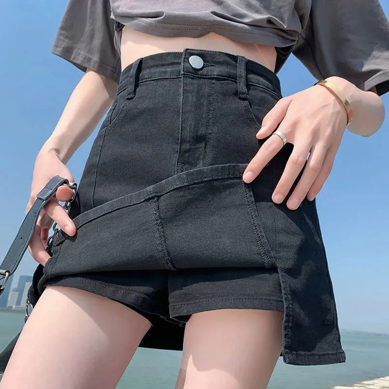 Toleet-Korean High Wiast Denim Mini Skirt Women Summer Sexy Tight Bag Hip Skirts Woman 2023 Slim Fit Y2K Short Skirts Female