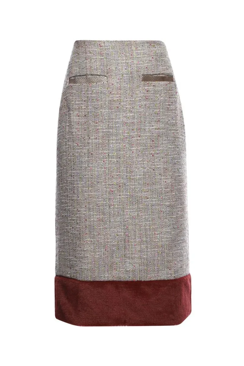 Tweed Midi Skirt