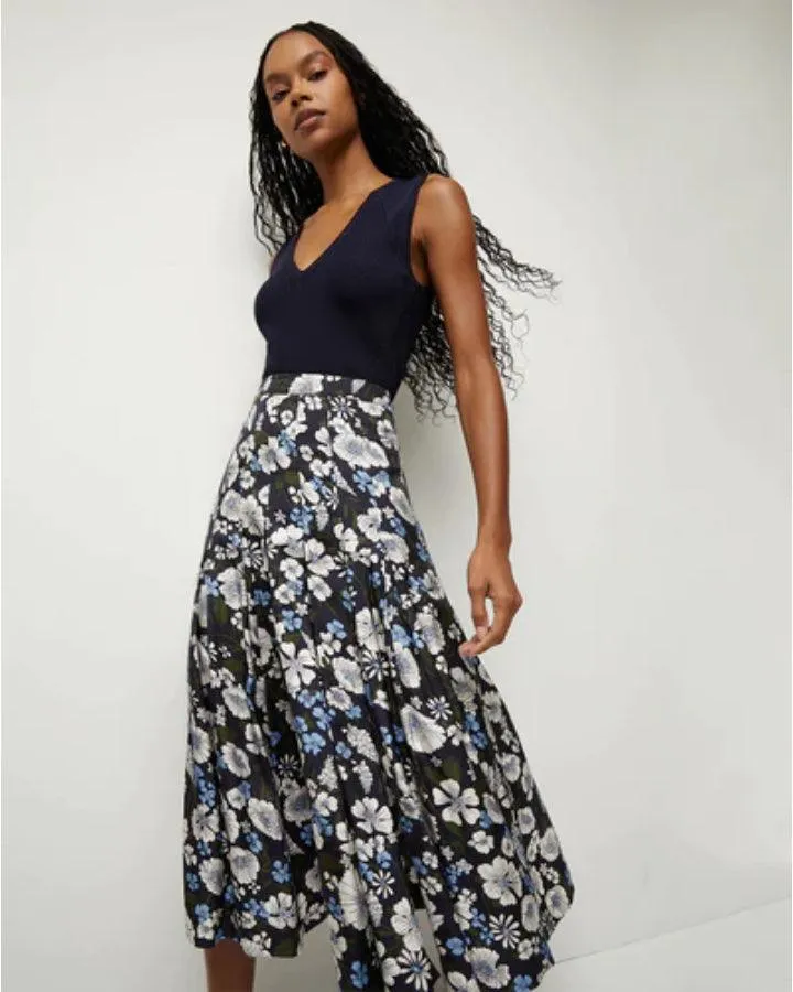 Veronica Beard Norris Floral Skirt