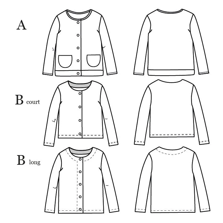 VIC Cardigan - Unisex 3/12Y - Paper Sewing Pattern